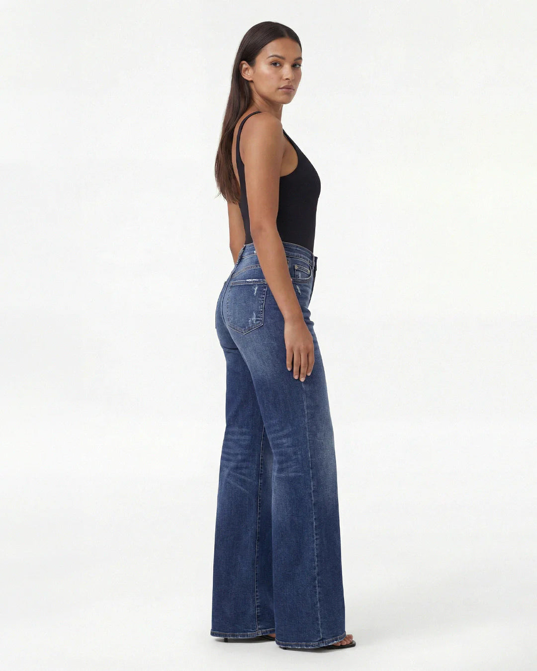 SilkyShape™ BBL Wide Leg Jeans Mid Waist