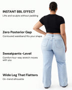 SilkyShape™ BBL Wide Leg Jeans Mid Waist