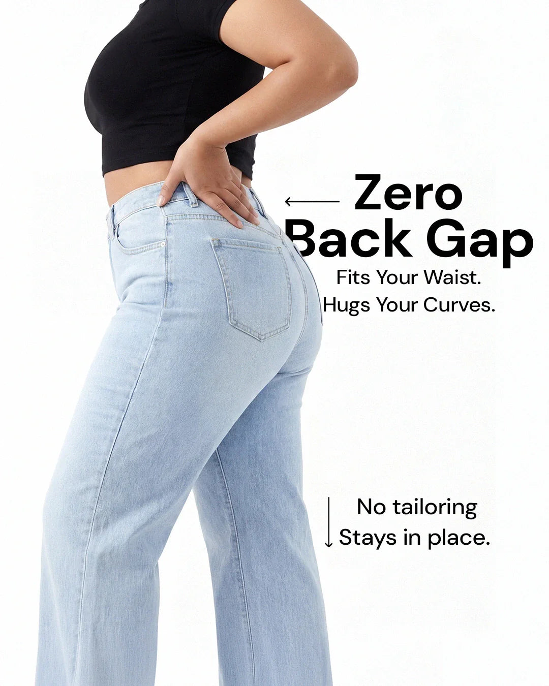 SilkyShape™ BBL Wide Leg Jeans Mid Waist